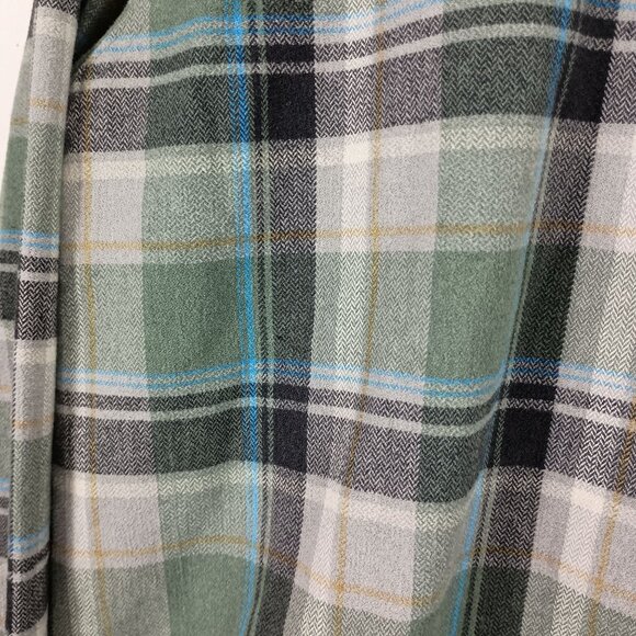 ONeill Mens Winslow Plaid Button Up Long Sleeve Shirt Size M Olive Green Shacket - Picture 4 of 8